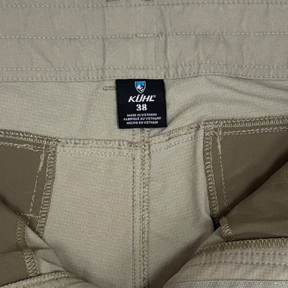 Kuhl Silencr Kargo Shorts Mens 38 Khaki Outdoor Hiking Short Camping Ripstop 10” - Picture 10 of 13